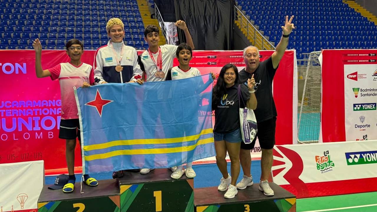 Aruba shines at the 2025 Bucaramanga International Junior Badminton Tournament