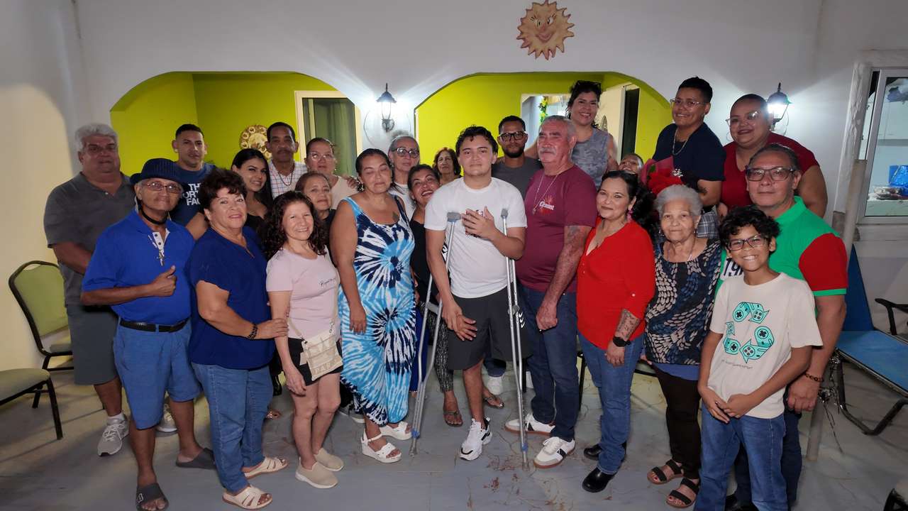 Family and community support Emilio van der Linde after serious accident